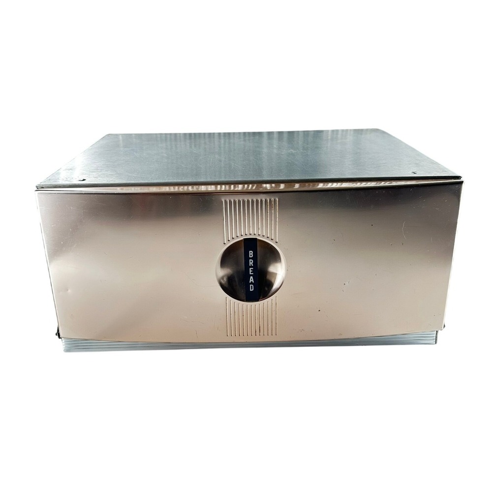 Maid of Honor Bread Box Kitchen Copper Silver Good Vintage MCM MCM Art Deco